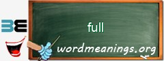 WordMeaning blackboard for full